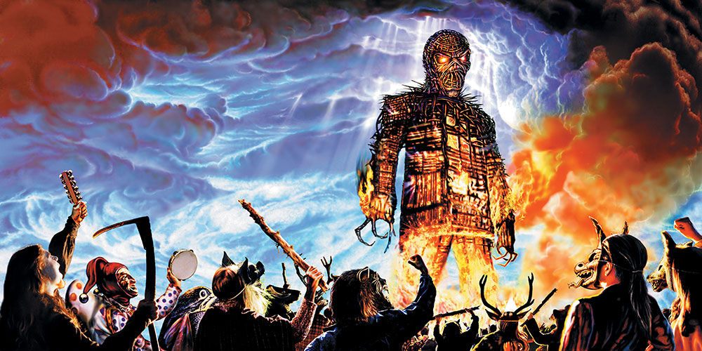 portada de un single de Iron Maiden - The wicker man - retratoregalo.es