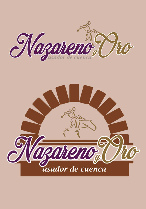 Diseño logotipo para el asador de Cuenca Nazareno y Oro