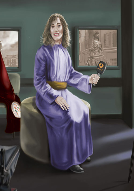 Retrato sobre lienzo de Pilar Ruiperez.