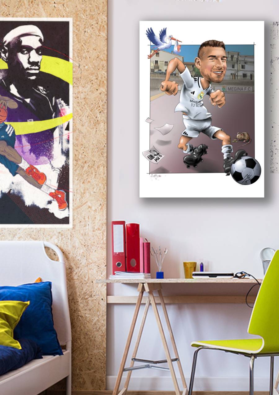 Detalle 4 Dibujo de un simpatizante del Real Madrid