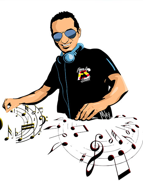 Detalle 1 Representación de Frank DJ en una de las sesiones de música.