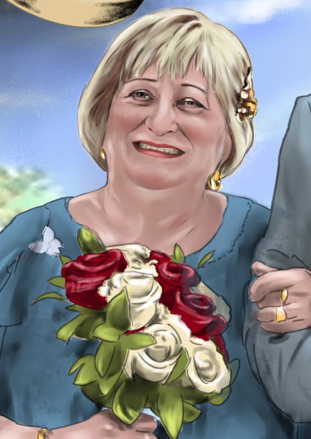 Detalle 1 Regalo personalizado para aniversario de 50 años: una obra de arte conmemorativa única, creada para simbolizar medio siglo de amor e historia compartida. Perfecto para sorprender a tu pareja o para un regalo inolvidable a tus padres en sus bodas de oro.