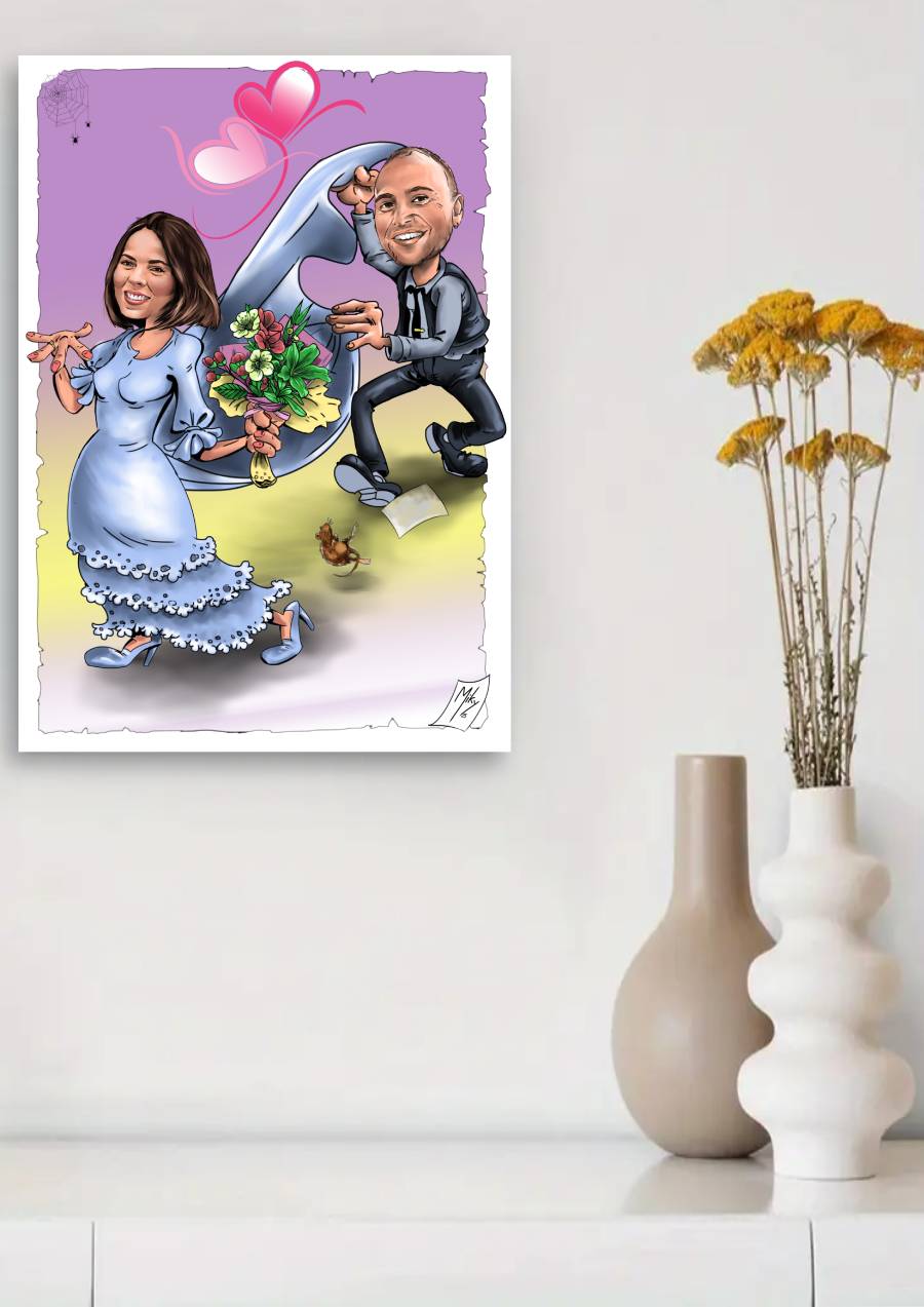 Detalle 4 Descubre cómo un dibujo divertido de una boda puede convertirse en el detalle más original y recordado del enlace. ¡Caricaturas personalizadas, momentos cómicos y mucho arte!