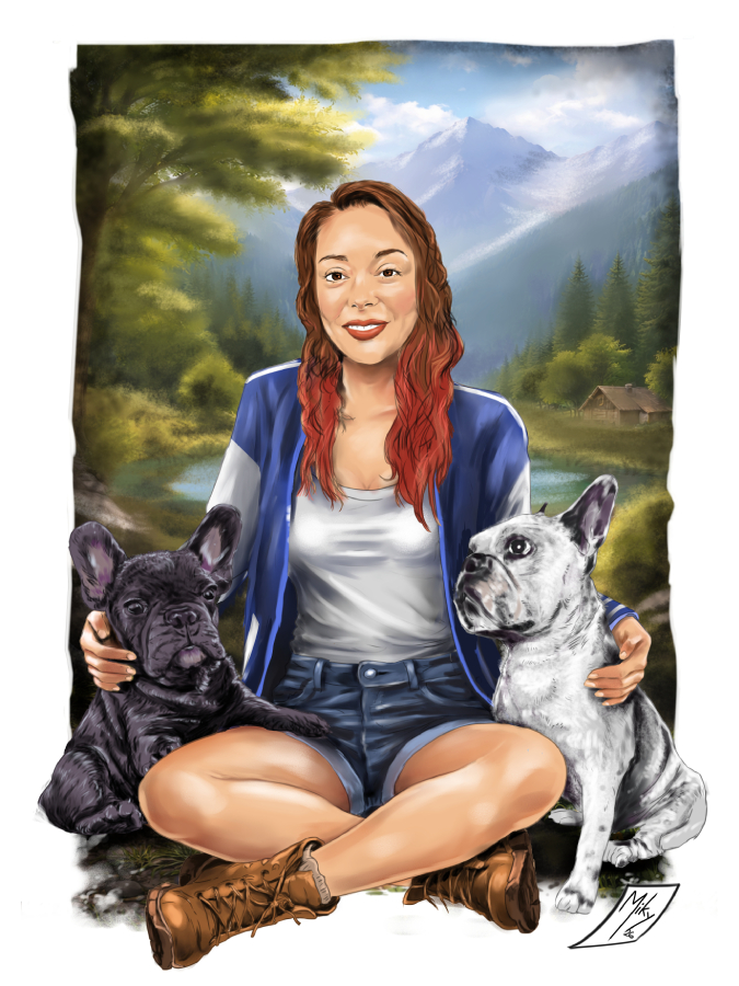 Detalle 1 Convierte a tu mascota en una ilustración única y llena de personalidad con nuestros dibujos personalizados de mascotas. Creamos retratos divertidos y originales de perros, gatos y todo tipo de animales, perfectos para sorprender con un regalo especial y emotivo.